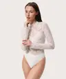 Mleczny Mleczne body z koronki