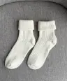 Biały Wełniane skarpety termiczne - One size