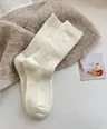 Biały Wełniane skarpetki w beżowych odcieniach - One size