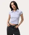 Chabrowy Chabrowa dopasowana koszulka polo