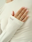 Bazowy mleczny slim longsleeve z modalu