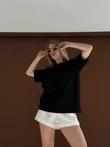 Podstawowe mleczne szorty z dzianiny trzy-nitkowej