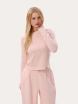 Dopasowany longsleeve z przeszyciami
