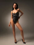 Czarne koronkowe body