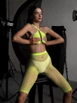 Siateczkowy komplet z legginsy rowerowe - One size