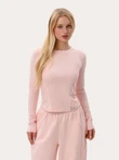 Dopasowany longsleeve z przeszyciami