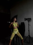 Siateczkowy komplet z legginsy rowerowe - One size