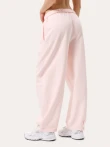 Różowy codzienne baggy spodnie - XS