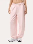 Różowy codzienne baggy spodnie - XS