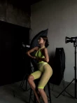 Siateczkowy komplet z legginsy rowerowe - One size