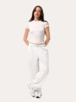 Mleczny codzienne baggy spodnie - XS