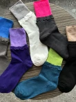 Jasne skarpetki damskie z falbanami - One size