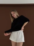 Podstawowe mleczne szorty z dzianiny trzy-nitkowej