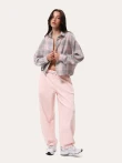 Różowy codzienne baggy spodnie - XS