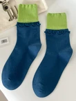 Jasne skarpetki damskie z falbanami - One size