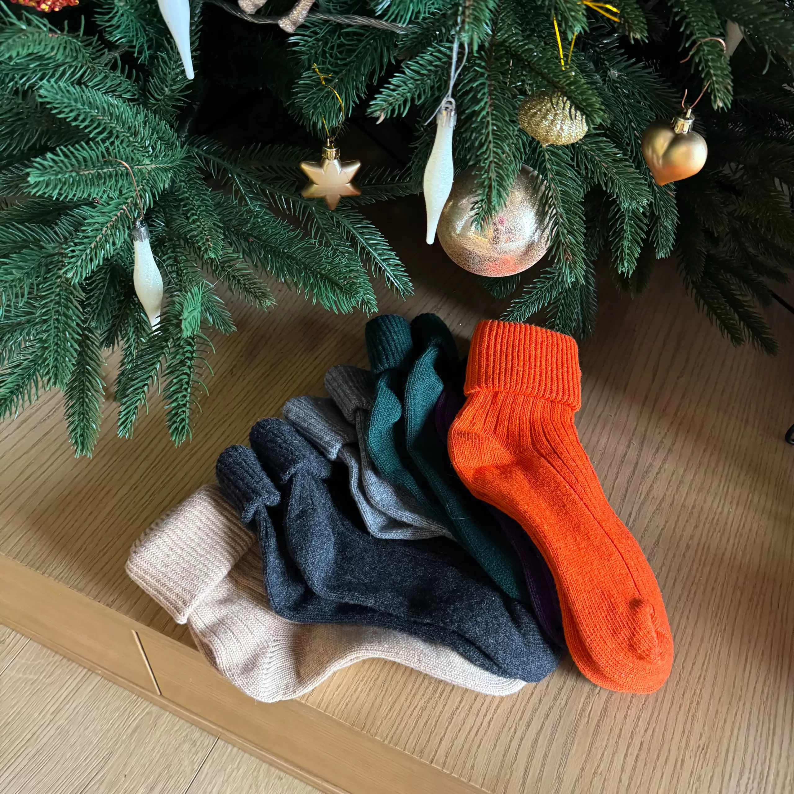 Szary wełniane skarpety termiczne - Jeden rozmiar