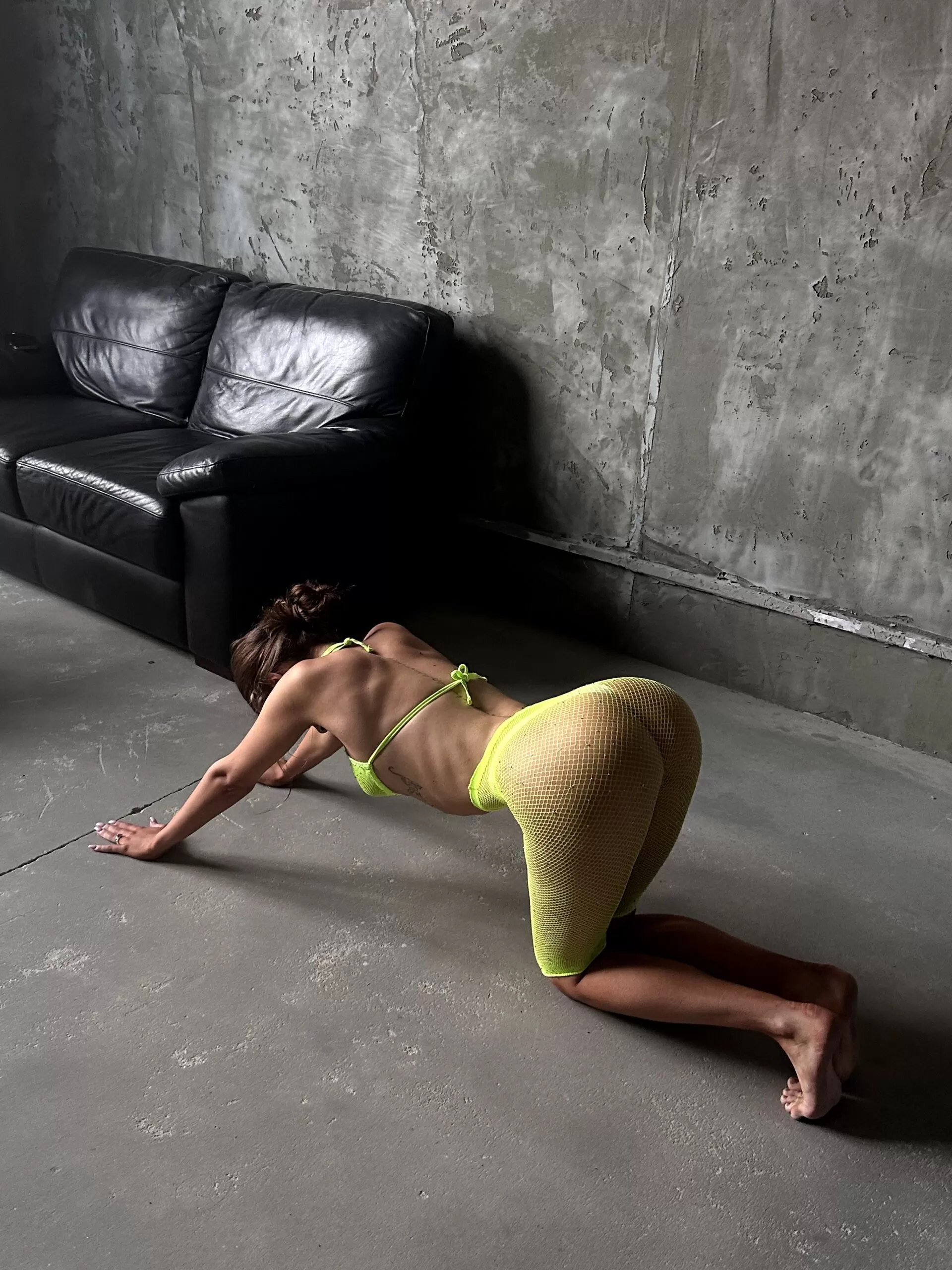 Siateczkowy komplet z legginsy rowerowe - One size